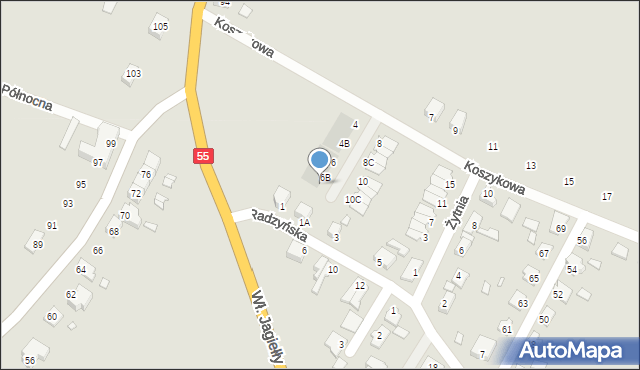 Kwidzyn, Koszykowa, 6C, mapa Kwidzyn