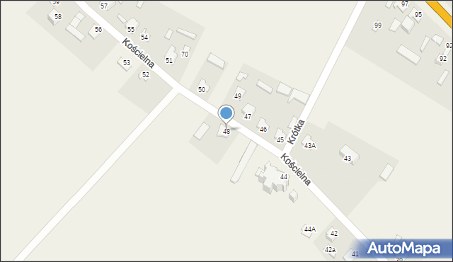 Łabunie, Kościelna, 48, mapa Łabunie