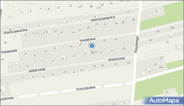 Łacha, Koszykowa, 19, mapa Łacha