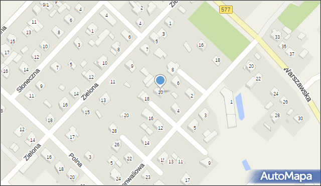 Łąck, Konwaliowa, 10, mapa Łąck