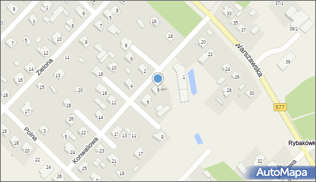 Łąck, Konwaliowa, 3, mapa Łąck