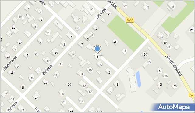 Łąck, Konwaliowa, 8, mapa Łąck