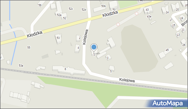 Lądek-Zdrój, Kolejowa, 1, mapa Lądek-Zdrój