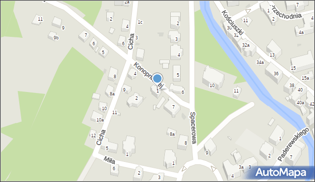 Lądek-Zdrój, Konopnickiej Marii, 1, mapa Lądek-Zdrój