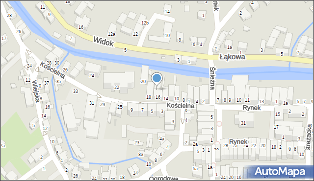 Lądek-Zdrój, Kościelna, 16a, mapa Lądek-Zdrój