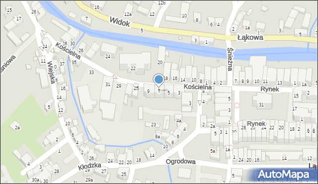 Lądek-Zdrój, Kościelna, 7, mapa Lądek-Zdrój