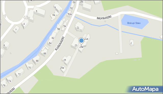 Lądek-Zdrój, Kościuszki Tadeusza, gen., 23a, mapa Lądek-Zdrój