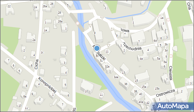 Lądek-Zdrój, Kościuszki Tadeusza, gen., 30, mapa Lądek-Zdrój