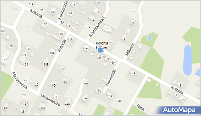 Łagów, Kolonia, 6B, mapa Łagów