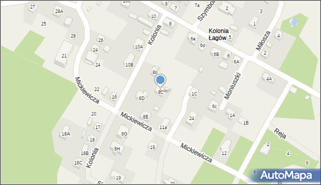 Łagów, Kolonia, 8C, mapa Łagów