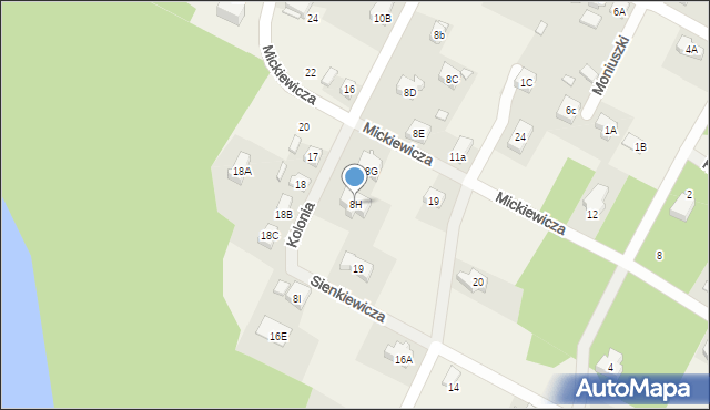 Łagów, Kolonia, 8H, mapa Łagów