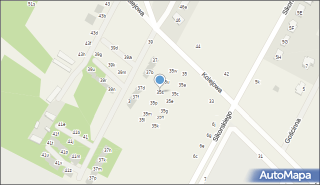 Łajski, Kolejowa, 35s, mapa Łajski