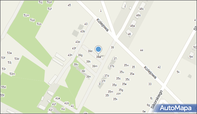 Łajski, Kolejowa, 39a, mapa Łajski