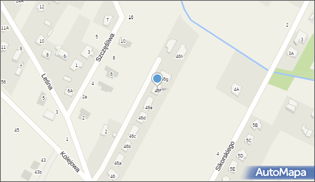 Łajski, Kolejowa, 46f, mapa Łajski