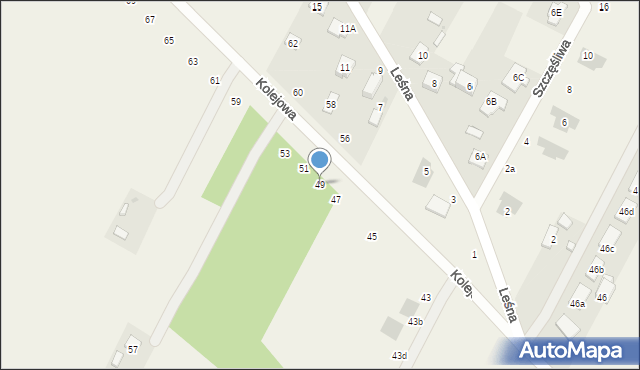 Łajski, Kolejowa, 49, mapa Łajski