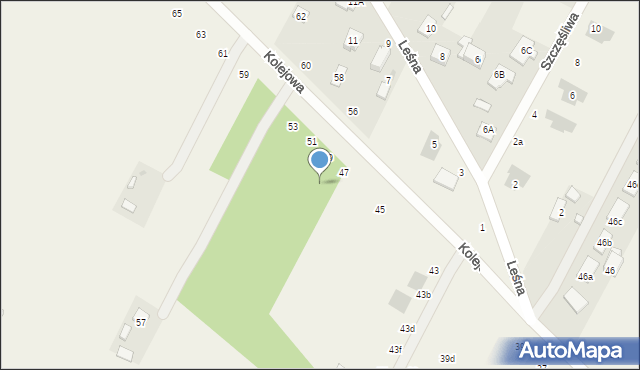 Łajski, Kolejowa, 49a, mapa Łajski