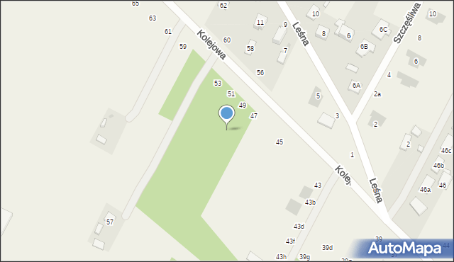 Łajski, Kolejowa, 51c, mapa Łajski