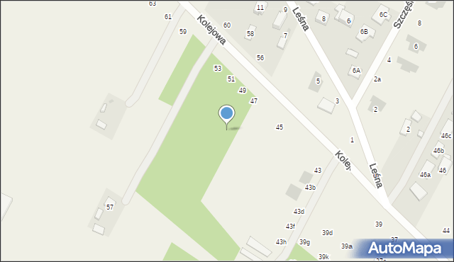 Łajski, Kolejowa, 51g, mapa Łajski