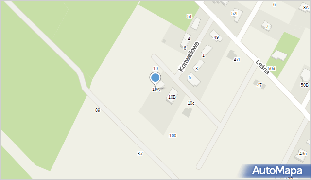 Łajski, Konwaliowa, 10A, mapa Łajski