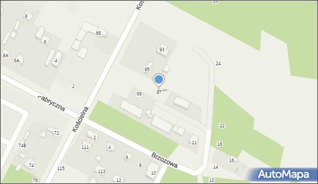 Łajski, Kościelna, 97, mapa Łajski