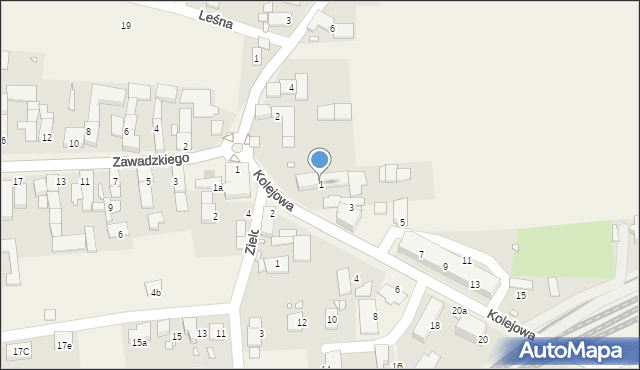 Łambinowice, Kolejowa, 1, mapa Łambinowice