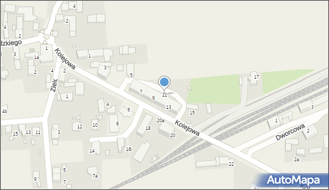 Łambinowice, Kolejowa, 11, mapa Łambinowice