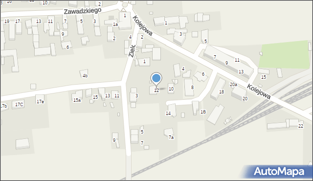 Łambinowice, Kolejowa, 12, mapa Łambinowice