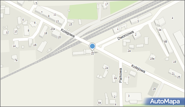 Łambinowice, Kolejowa, 22, mapa Łambinowice