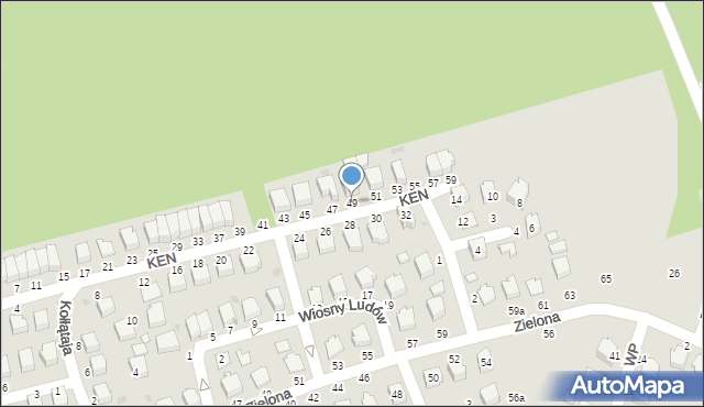 Łańcut, Komisji Edukacji Narodowej, 49, mapa Łańcut