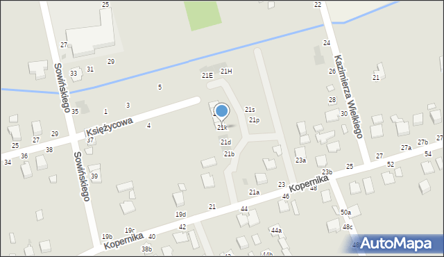 Łańcut, Kopernika Mikołaja, 21k, mapa Łańcut