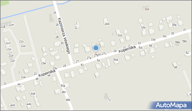 Łańcut, Kopernika Mikołaja, 27b, mapa Łańcut