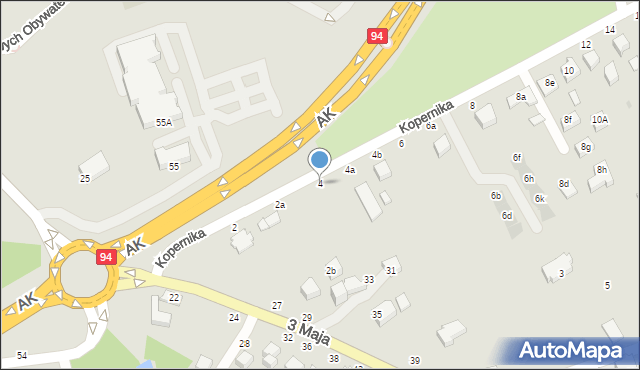 Łańcut, Kopernika Mikołaja, 4, mapa Łańcut