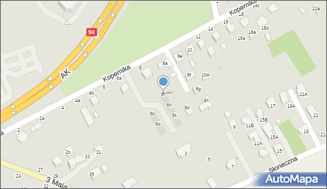 Łańcut, Kopernika Mikołaja, 6f, mapa Łańcut