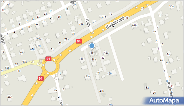 Łańcut, Kościuszki Tadeusza, gen., 38, mapa Łańcut