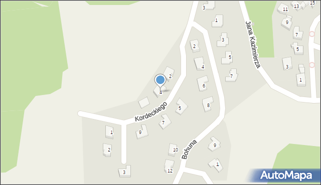 Łapino, Kordeckiego Augustyna, ks., 4, mapa Łapino