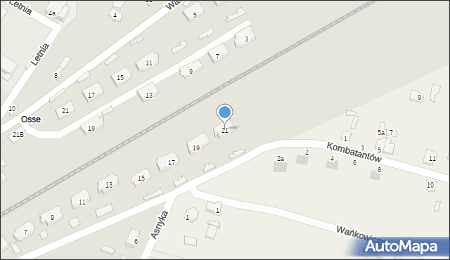 Łapy, Kolejowa, 21, mapa Łapy