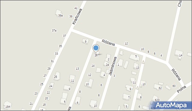 Łapy, Konwaliowa, 16, mapa Łapy