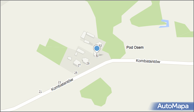 Łapy-Łynki, Kombatantów, 31, mapa Łapy-Łynki