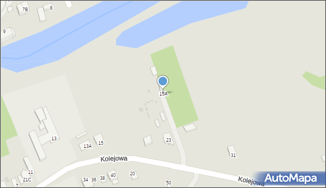 Łaskarzew, Kolejowa, 15A, mapa Łaskarzew