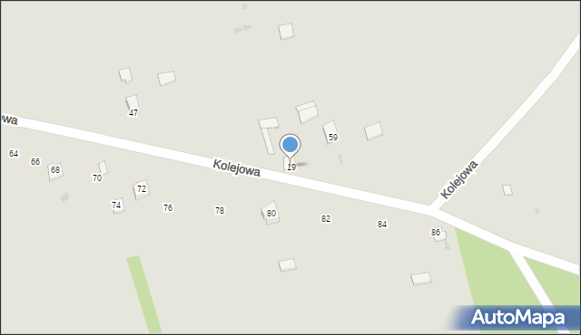 Łaskarzew, Kolejowa, 19, mapa Łaskarzew