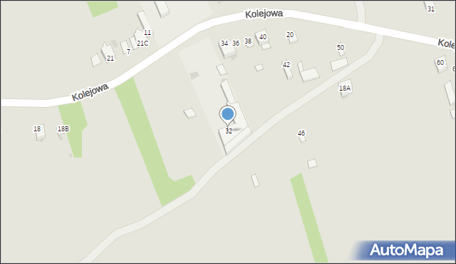 Łaskarzew, Kolejowa, 32, mapa Łaskarzew