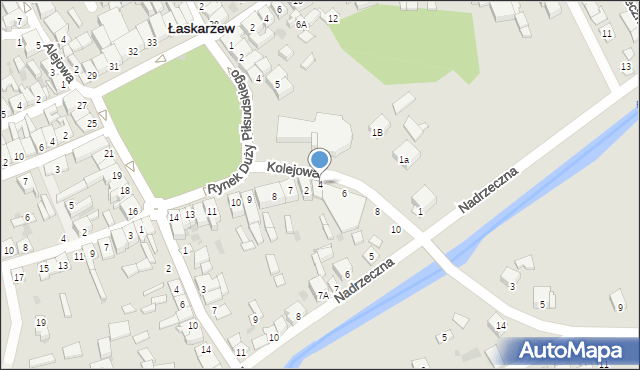 Łaskarzew, Kolejowa, 4, mapa Łaskarzew