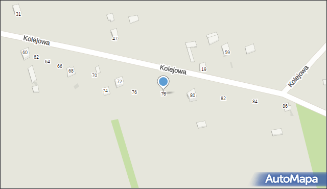 Łaskarzew, Kolejowa, 78, mapa Łaskarzew