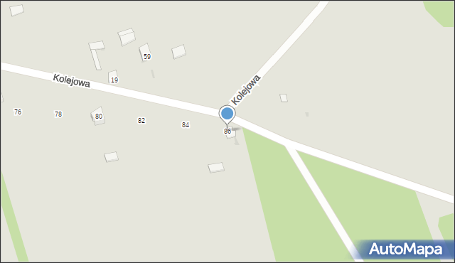 Łaskarzew, Kolejowa, 86, mapa Łaskarzew