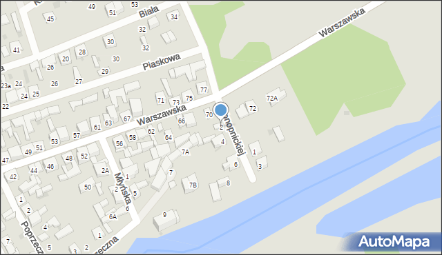 Łaskarzew, Konopnickiej Marii, 2, mapa Łaskarzew