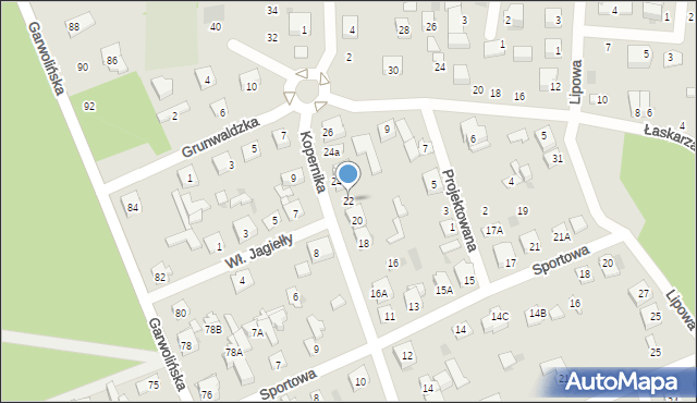 Łaskarzew, Kopernika Mikołaja, 22, mapa Łaskarzew