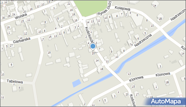 Łaskarzew, Kościuszki Tadeusza, gen., 10, mapa Łaskarzew