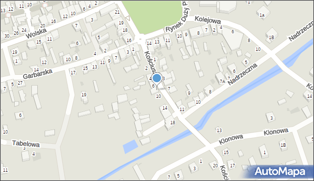 Łaskarzew, Kościuszki Tadeusza, gen., 8, mapa Łaskarzew