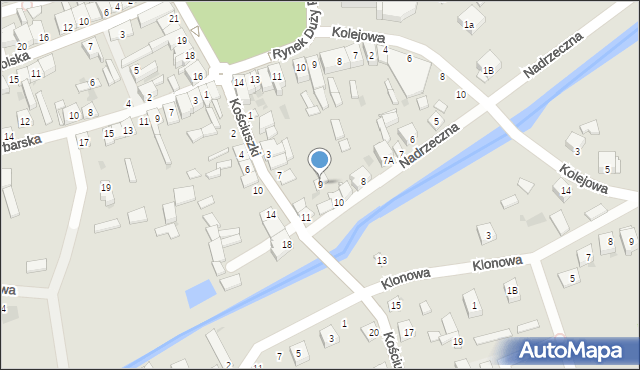 Łaskarzew, Kościuszki Tadeusza, gen., 9, mapa Łaskarzew