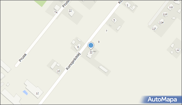 Laskowice, Konopnickiej Marii, 11, mapa Laskowice